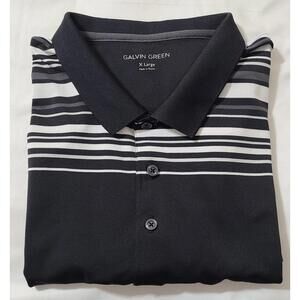 Gavin Green Melwin V8 Polo Shirt Mens Sz XL Black UV 20 Golf Cape Cod Customized